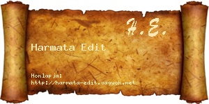 Harmata Edit névjegykártya